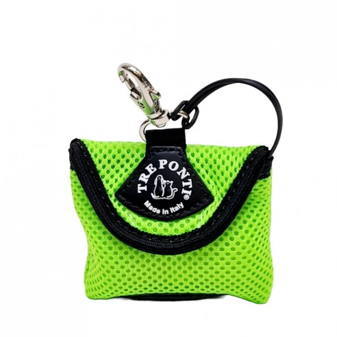 Tre Ponti poepzakjes houder mesh - neon groen Tre Ponti poepzakjes houder mesh - neon groen