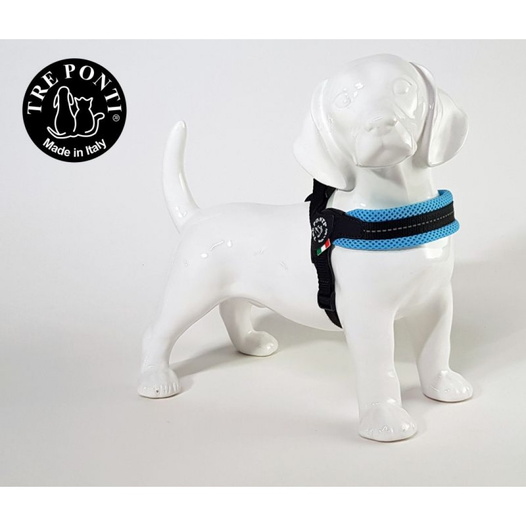 Tre ponti Fibbia Verstelbaar Mesh pastel licht blauw